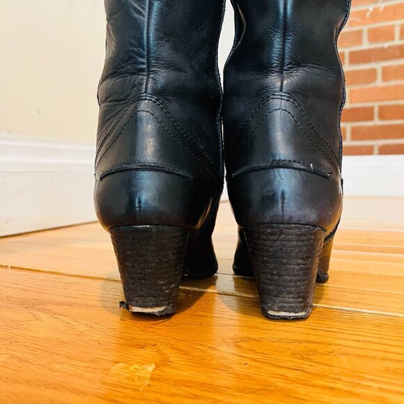 Frye Womens Renee Seam Tall Black Cowboy Western Boots 7 M - Picture 12 of 16